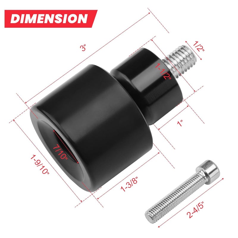 kekykm Motorcycle Decorative wheel Rotatable Crash Bar End Sliders M12 Screw compatible with Harley Davidson Touring Saddlebag Guard Engine Guard Bar Street Glide Road Glide King Electra/Ultra 1997-Up - Image 2